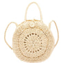 DIONA J ROUNDED STRAW HANDLE CROSSBODY BAG COLOR BEIGE