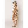 DIONA J AZTEC PRINT KIMONO CARDIGAN ONE SIZE COLOR BEIGE