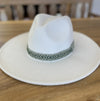 Wide brim panama hat in vegan felt