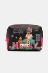 Nicole Lee USA Printed Extra Large Cosmetic Pouch