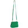 Diona J Women's Designer Quilted Chic Fashion Crossbody Bag Green
