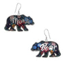 Diona J MAMA Bear Flower Pattern Dangle Earrings Mother's Day Jewelry Accessories
