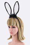 Black Net Bunny Headband Easter Rabbit Ears Hair Hoop Easter Masquerade Headwear Rabbit Lace Hairband