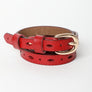 Skinny Leather Belt With Unique Scallop Detailing