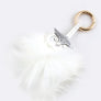 Leather Owl Fur Pom Key Charm