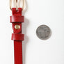 Skinny Leather Belt With Unique Scallop Detailing