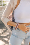 Braided Bamboo Fabric Bangle - Natural Style