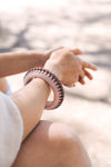 Braided Bamboo Fabric Bangle - Natural Style