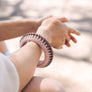 Braided Bamboo Fabric Bangle - Natural Style