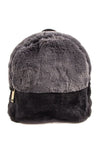 TWO TONED FURRY BACKPACK