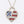 American Flag Crystal Heart Pendant Necklace