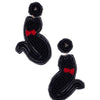 Halloween Black Cat Seed Bead Earring