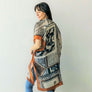 DIONA J MIXED PAISLEY PRINT KIMONO CARDIGAN ONE SIZE COLOR BROWN