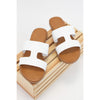 AMPLE-71 CUTOUT DETAIL UPPER FLAT SLIDE SANDAL White 6