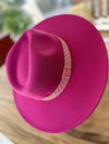 Structured wide brim panama hat in vegan felt