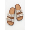 BERK-06 BEDAZZLED JEWELED BIRKENSTOCK SLIDE Champagne Size 8.5