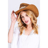 DIONA J SEA SHELL HAT BAND COWBOY STRAW HAT COLOR MINT