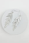 METAL LEAF DROP HOOK EARRINGS