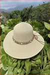 RAFFIA FRINGE FLOPPY SUN HAT