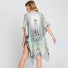DIONA J TIE DYE PRINT KIMONO CARDIGAN ONE SIZE COLOR OLIVE