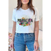 Diona J Mother's Day Mamacita Graphic Tee Shirt Short Sleeve Size S White