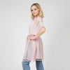 DIONA J PEARL DECO TRIM KIMONO W/DRAW STRIN ONE SIZE COLOR PINK