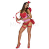 Cupid Lover 5 Pc Women's Red Pink Halloween Love Cosplay Costume Set Size XL