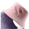 Reversible Smile Cotton Bucket Hat Pink