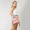 Diona J Women's Designer Aztec Tassel Party Stylish Crossbody Bag Pink