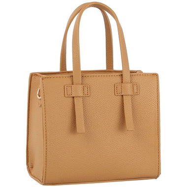 DIONA J WOMEN'S SMOOTH DESIGN TOP HANDLE CROSSBODY BAG COLOR BROWN