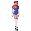 Sexy Plumber Babe 5 Pc Exposed Women's Cosplay Halloween Costume Set Size XL