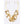 DIONA J LARGE SEQUINS STATEMENT NECKLACE SET GOLD