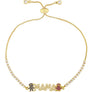 Diona J MAMA Cubic Zirconia Chain Bracelet For Mother's Day Gift