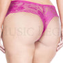 Plus size cheeky lace panty with satin bow