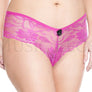 Plus size cheeky lace panty with satin bow