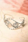 Spiral Silver Arm Cuff With Intricate Design