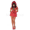 Beatle Bride 4 Pc Red Dress Women’s Halloween Cosplay Costume Set Size S/M