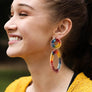 Colorful Raffia Hoop Statement Earrings