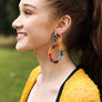 Colorful Raffia Hoop Statement Earrings
