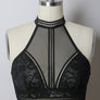 High Neck Mesh Choker Bralette