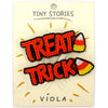 Seed Bead Halloween Treat Trick Pin