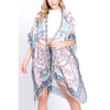 DIONA J MANDALA BOHO PRINTED KIMONO CARDIGAN ONE SIZE GREEN