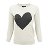 S/S Love Heart Crew-neck  12GG Pullover Sweater