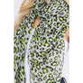 DIONA J FASHION MESH LEOPARD PRINT COVER UP KIMONO SCARF ONE SIZE COLOR GREY