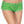 Micro mesh lace ruffle trim tanga shorts