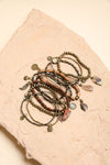 Stone & Bead Layered Charm Bracelet Set