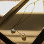 Pearl And Gemstone Pendant Necklace In Gold