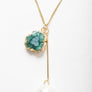 Pearl And Gemstone Pendant Necklace In Gold