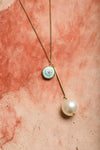 Pearl And Gemstone Pendant Necklace In Gold