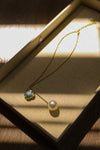 Pearl And Gemstone Pendant Necklace In Gold